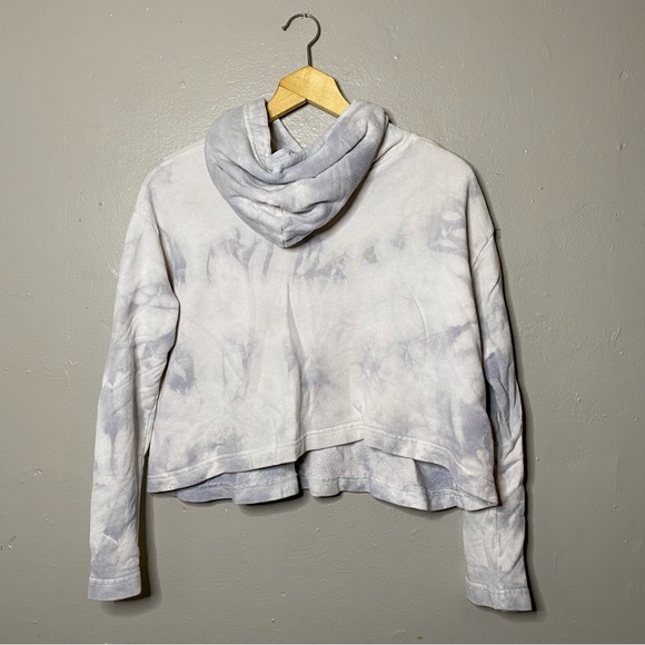 Enza Costa Tie Dye Cropped French Terry Pullover Hoodie Size Medium - Picture 7 of 8